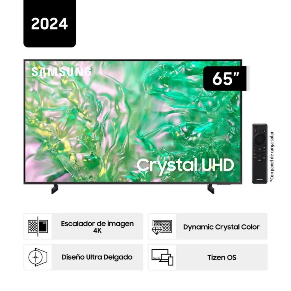 Televisor Samsung 65'' Crystal UHD 65DU8000 4K Tizen Os Smart Tv 2024